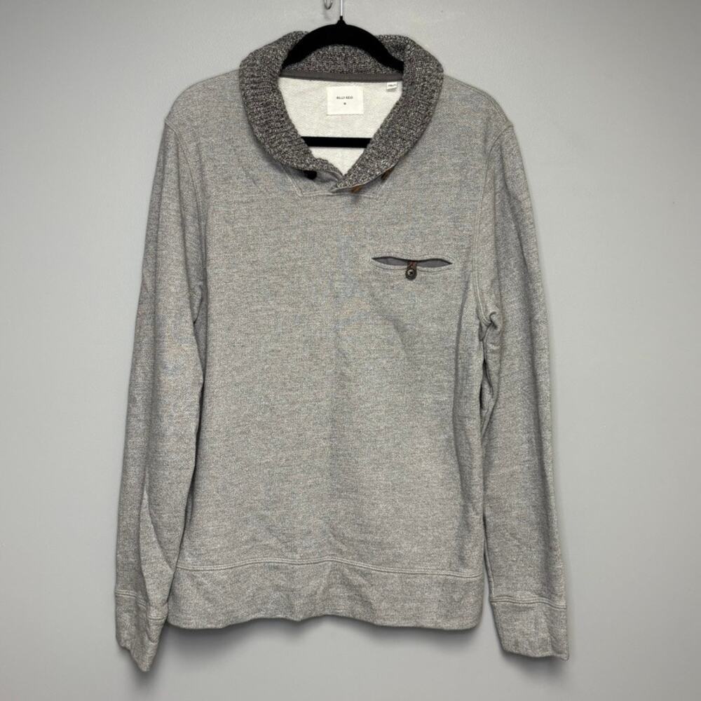 Billy Reid Grey Shawl Collar Preppy Heritage Old Money‎ Pullover Sweater Mens M
